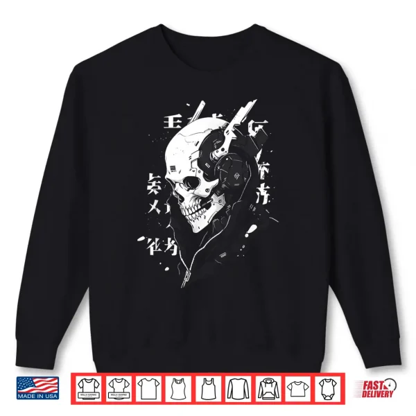 Sweatshirt Anime Manga Skull Cyberpunk Aesthetic Techwear Harajuku Shirt