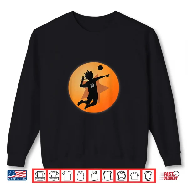 Sweatshirt Anime merch Japanese Number 13 star Anime Volleyball Haikyu Shirt