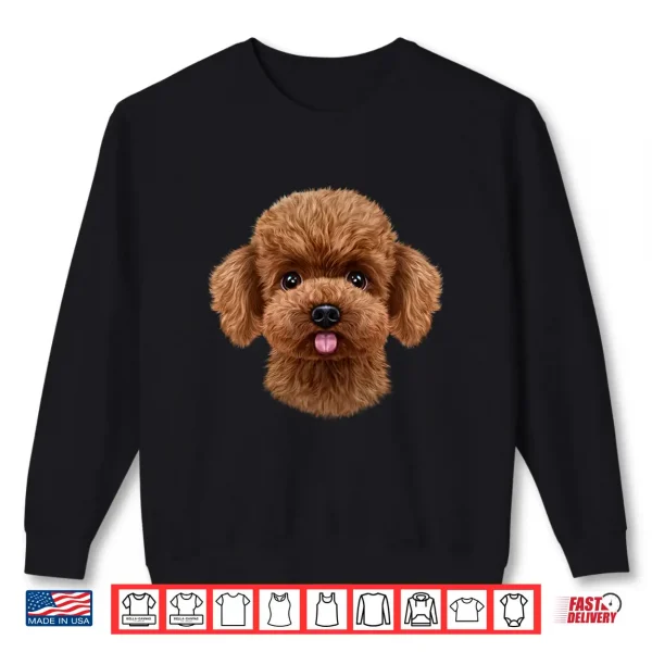 Sweatshirt Apricot Toy Poodle Dog Face Shirt