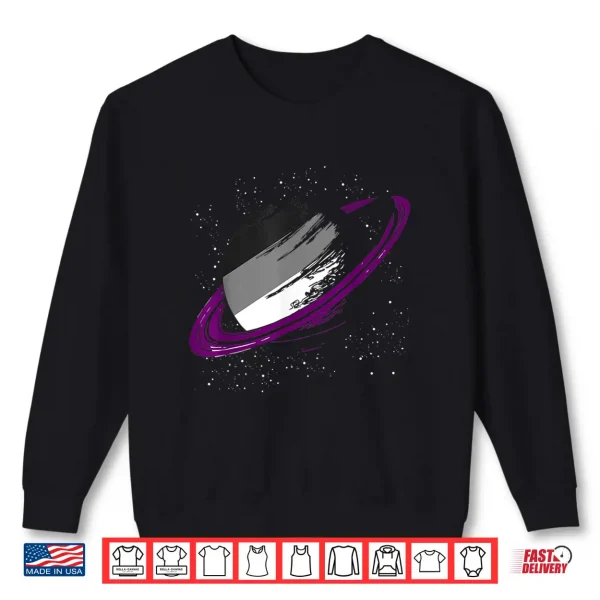 Sweatshirt Asexual Ace Pride Month Saturn Queer LGBTQ Asexual Shirt