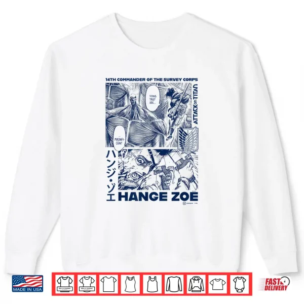 Sweatshirt Attack on Titan Commander Hange Zoe Big Chest Manga Poster Shirt