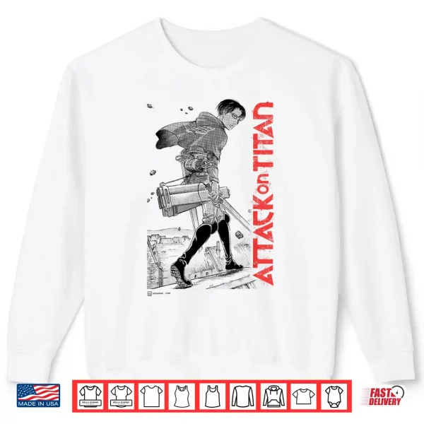 Sweatshirt Attack on Titan Levi Ackerman Japanese Manga Epic Portrait Shirt