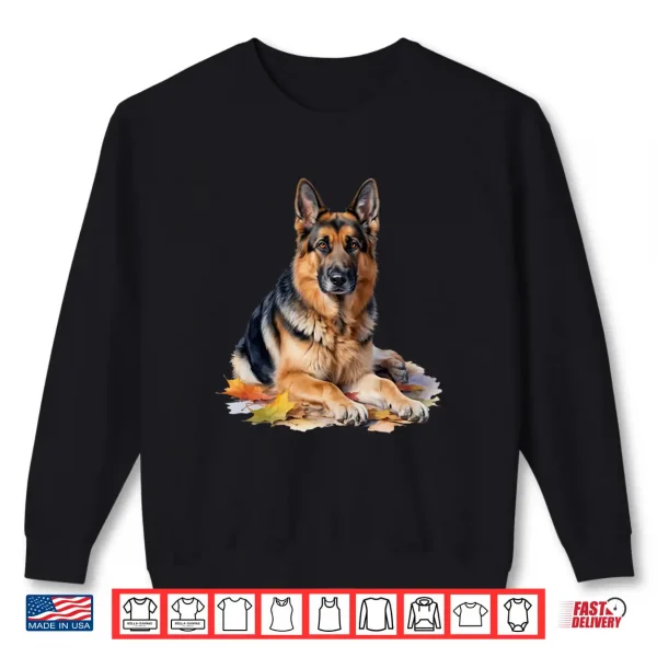 Sweatshirt Autumn German Shepherd Lovers Fall Dog Shirt