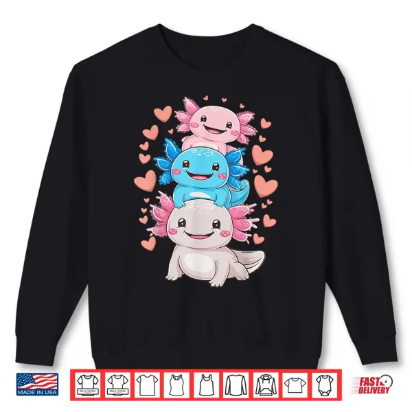 Sweatshirt Axolotl Kawaii Anime cute Axolotls Shirt