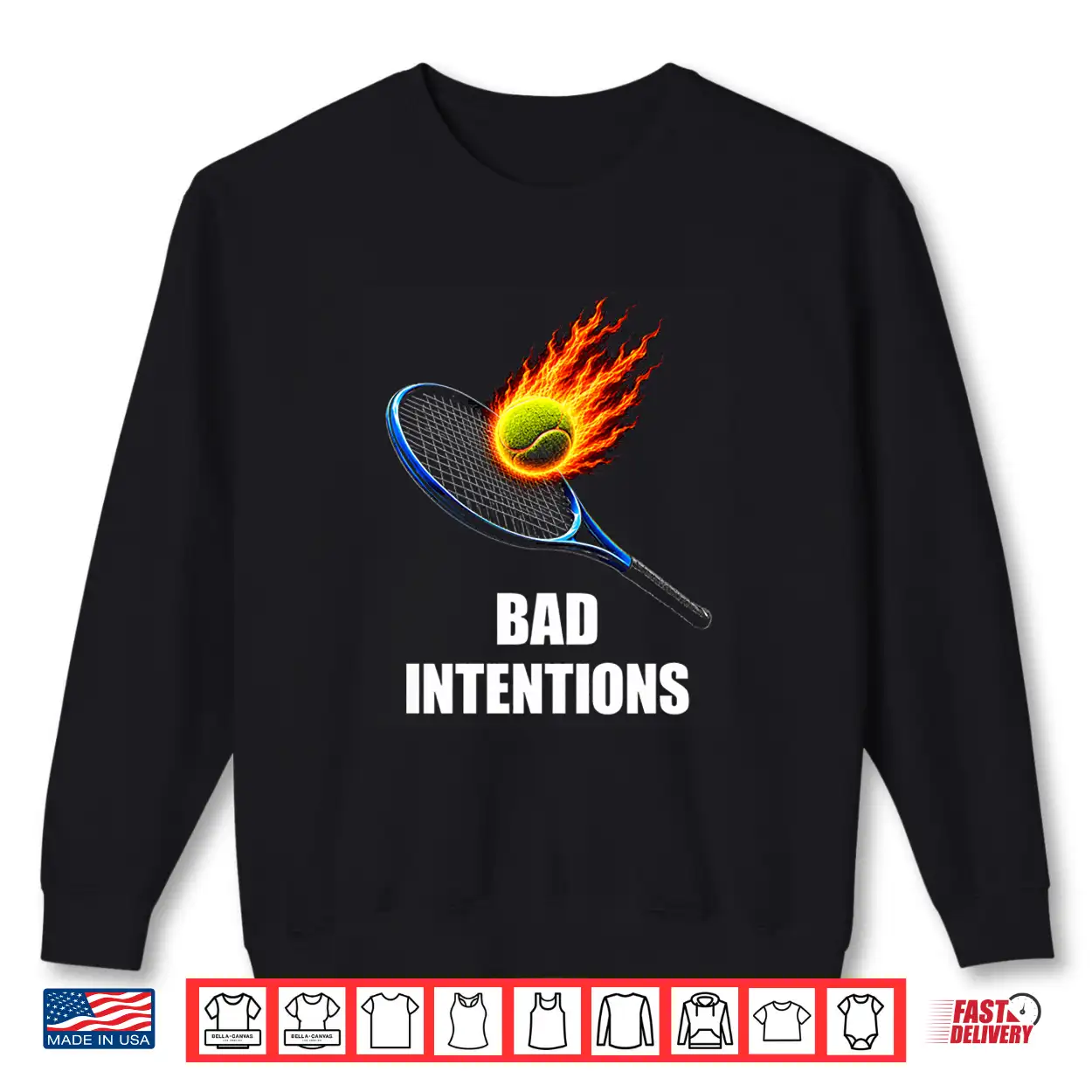 Bad Intentions Funny Tennis Player Shirt Bad Intentions Funny Tennis Player Shirt
