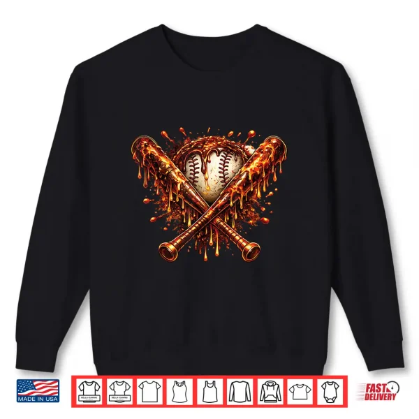 Sweatshirt Baseball Drip Ice Cream Apparel Youth Drip Baseball Boys Kid Shirt