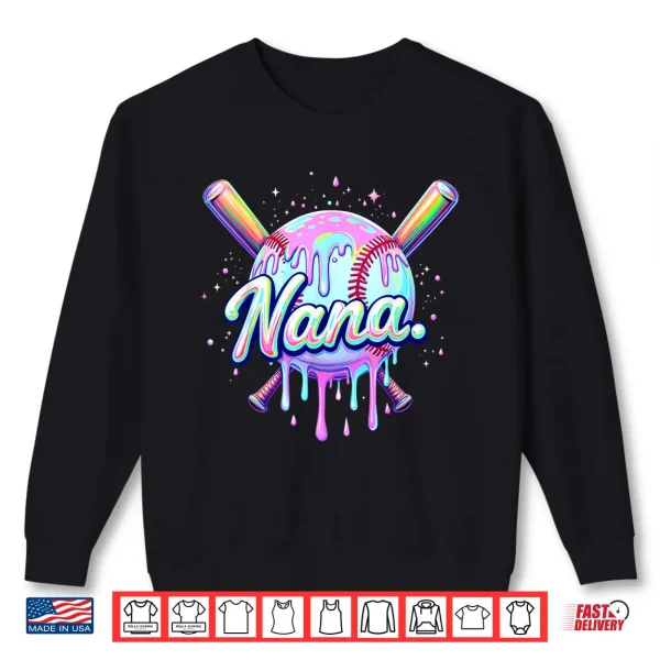 Sweatshirt Baseball Drip Nana Cute Tie Dye Baseball Women Mothers Day Shirt
