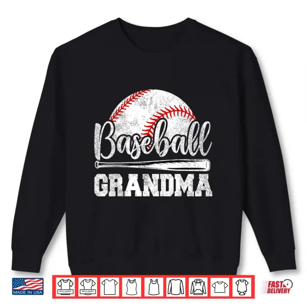 Sweatshirt Baseball Grandma Baseball Player Game Day Mothers Day Shirt