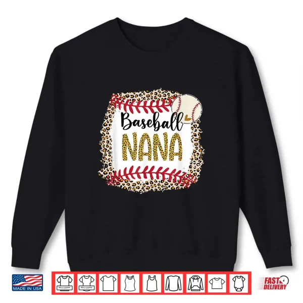 Sweatshirt Baseball Nana Leopard Baseball Nana For Mothers Day Shirt