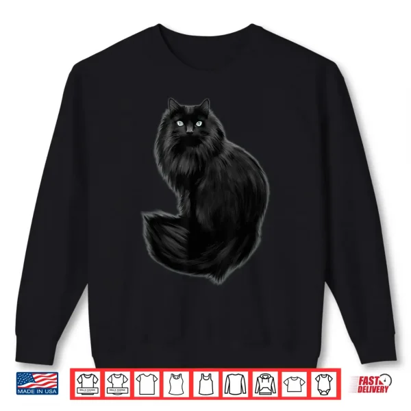 Sweatshirt Beautiful Maine Coon Cat With Pretty Eyes Long Hair Cat Shirt