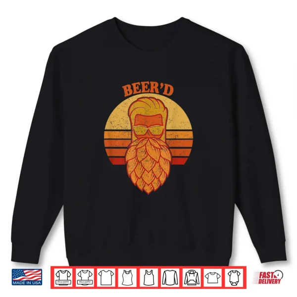 Beer D Hops Beard Beer Garden Retro Sunset Shirt 2 Sweatshirt Beer d Hops Beard Beer Garden Retro Sunset Shirt