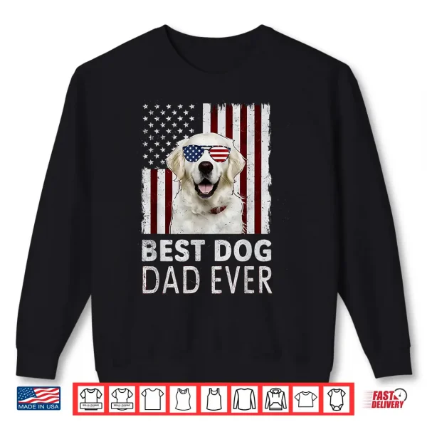 Sweatshirt Best Dog Ever White English Cream Golden Retriever USA Shirt