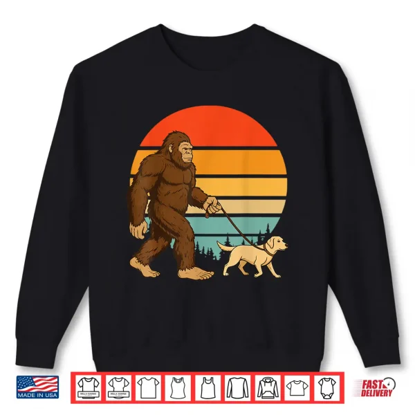 Sweatshirt Bigfoot Labrador Retriever Retro Dog Vintage Shirt