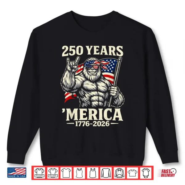 Bigfoot Merica Rock American Flag Patriotic 4Th Of July Shirt 2 Sweatshirt Bigfoot Merica Rock American Flag Patriotic 4th of July Shirt