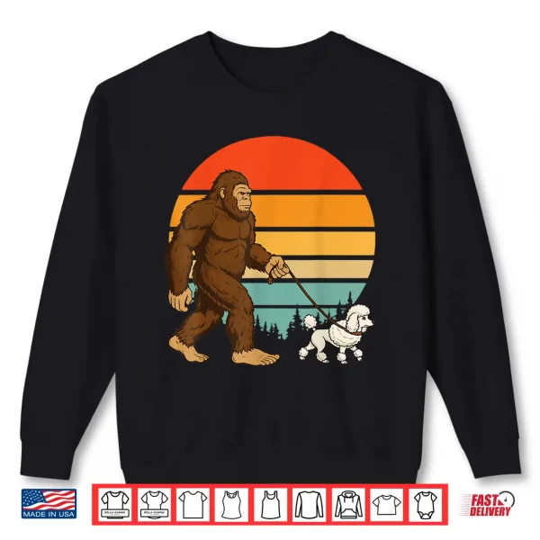Sweatshirt Bigfoot Poodle Retro Shirt