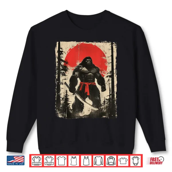 Sweatshirt Bigfoot Samurai Japanese Sword Sasquatch Shirt