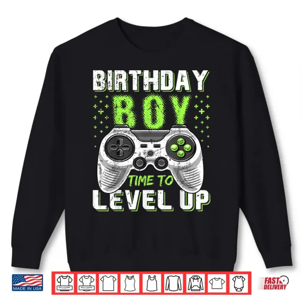 Sweatshirt Birthday Boy Time to Level Up Video Game Birthday Gift Boys Shirt