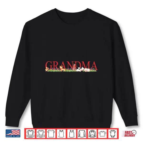 Birthday Farm Animal Grandma Shirt 2 Sweatshirt Birthday Farm Animal Grandma Shirt
