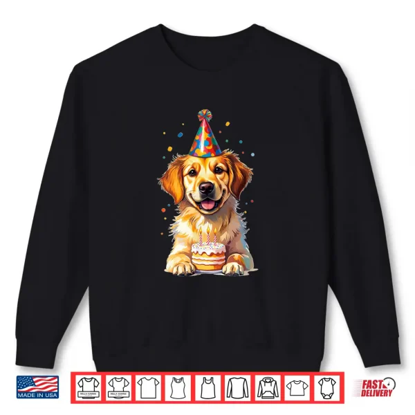 Sweatshirt Birthday Golden Retriever Party Dog Shirt