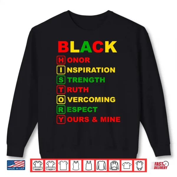 Sweatshirt Black History Month Pride Melanin African American Men Women Shirt