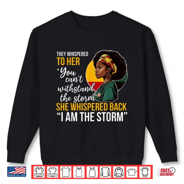 Sweatshirt Black History Nursing Nurse Proud African American Ladies Shirt