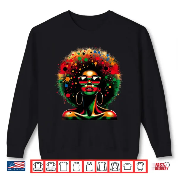 Sweatshirt Black History T Shirts for Women Dope Proud Queen Juneteenth Shirt