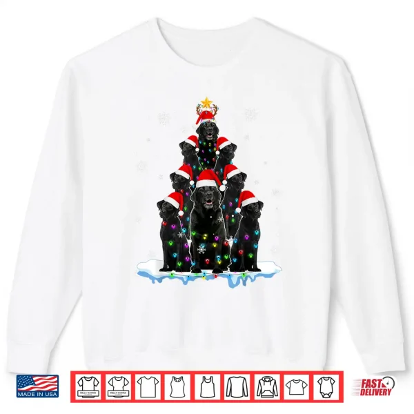 Sweatshirt Black Labrador Santa Christmas Tree Lights Xmas Dog Dogmas Shirt