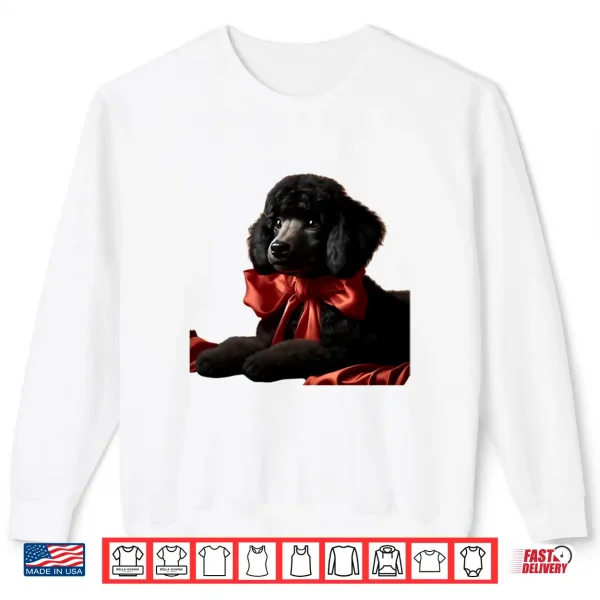 Sweatshirt Black Poodle Shirt For Women Men Kids Dog Mom Dad Poodle Art Shirt