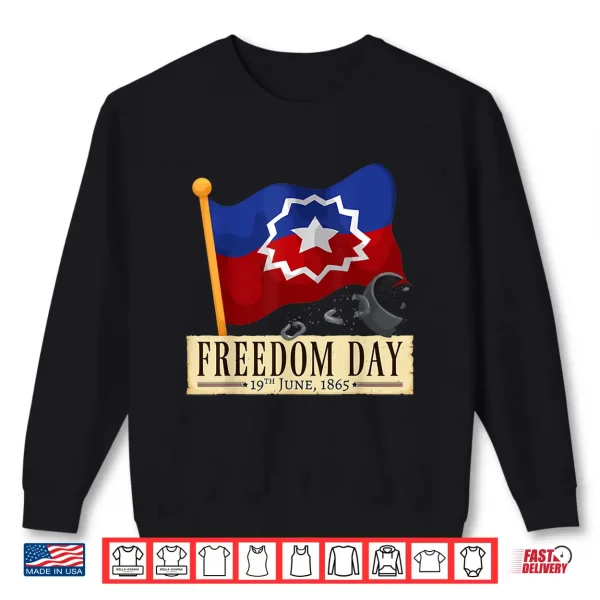 Black Proud African American For Juneteenth Flag Shirt 2 Sweatshirt Black Proud African American for Juneteenth Flag Shirt