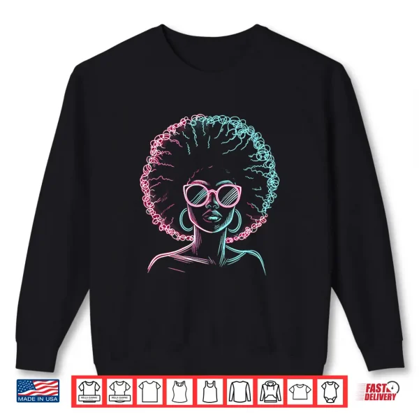 Sweatshirt Black Queen Afro Women Dripping Juneteenth Shirt