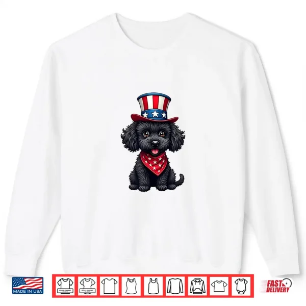 Sweatshirt Black Toy Poodle 4th of July Patriotic American Shirt