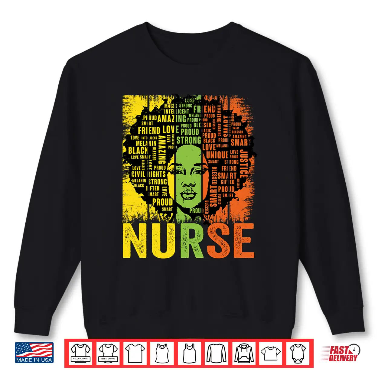Black Woman Nurse Afro Melanin Vintage Black History Month Shirt Black Woman Nurse Afro Melanin Vintage Black History Month Shirt