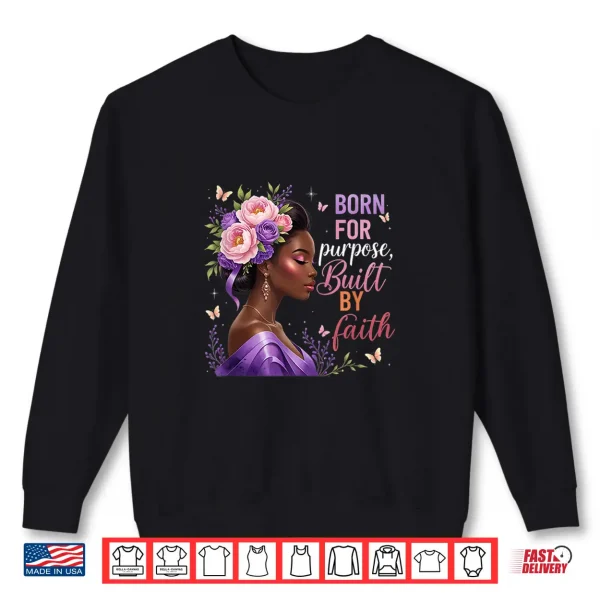 Sweatshirt Black Women Christian Afro Faith God African American Shirt