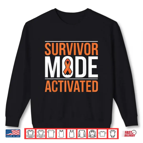 Sweatshirt Bone Marrow Orange Ribbon Acute Myeloid Leukemia Awareness Shirt