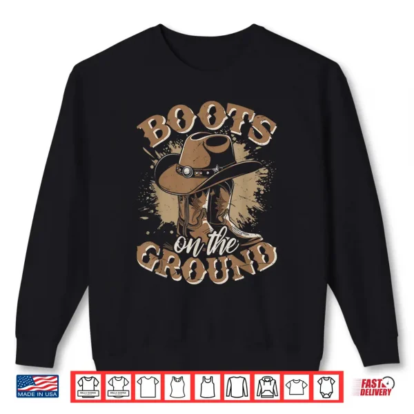 Sweatshirt Boots on the Ground Juneteenth Cowgirl Pride Women Shirt