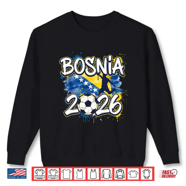 Sweatshirt Bosnia BiH 26 Fan Paint Splash Bosniak Flag Graffiti Art Shirt