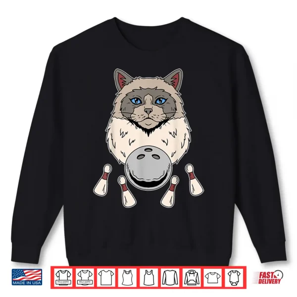 Sweatshirt Bowler Funny Ragdoll Cat Bowling Shirt