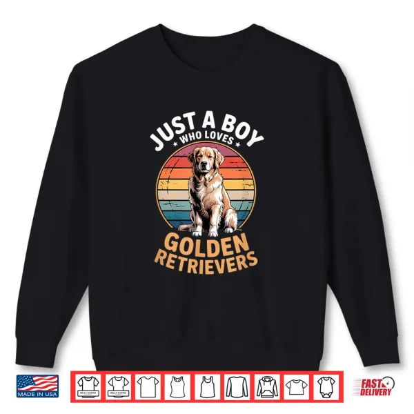 Sweatshirt Boys Golden Retriever Shirt