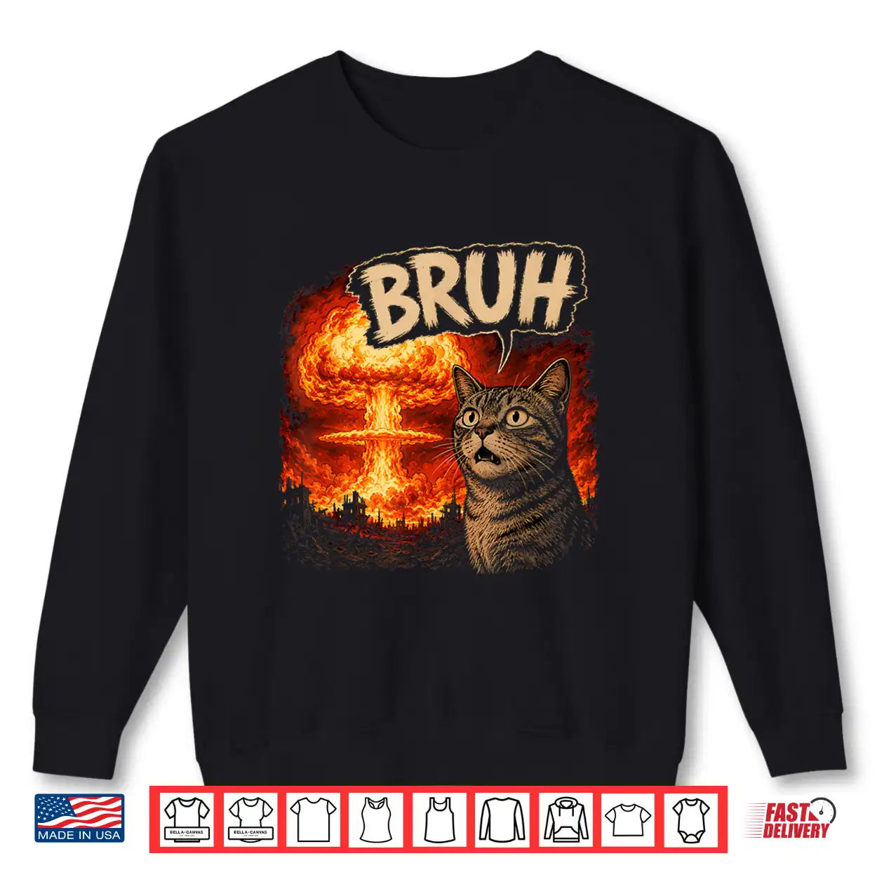 Bruh Cat Meme Funny Kids Meme Slang Trendy Viral Joke Shirt Bruh Cat Meme Funny Kids Meme Slang Trendy Viral Joke Shirt