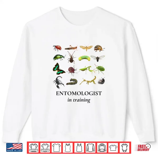 Bug Explorer Entomologist In Training Insects Kids Girl Boys Comfort Colors Crop Top 2 Sweatshirt Bug Explorer Entomologist in Training Insects Kids Girl Boys Comfort Colors Crop Top