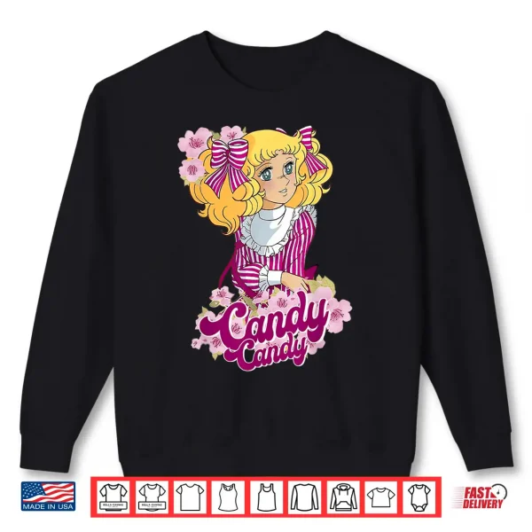 Sweatshirt Candy Candy Pink Cartoon Japanese 80s Vintage Anime Manga Shirt