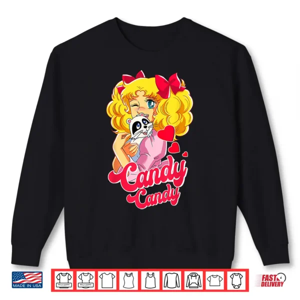 Sweatshirt Candy Raccoon Cartoon Japanese 80s Retro Vintage Anime Manga Shirt