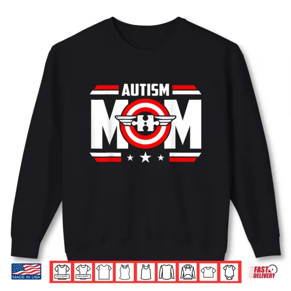 Sweatshirt Captain Autism Mom Superhero Autistic Mothers Day Shirt