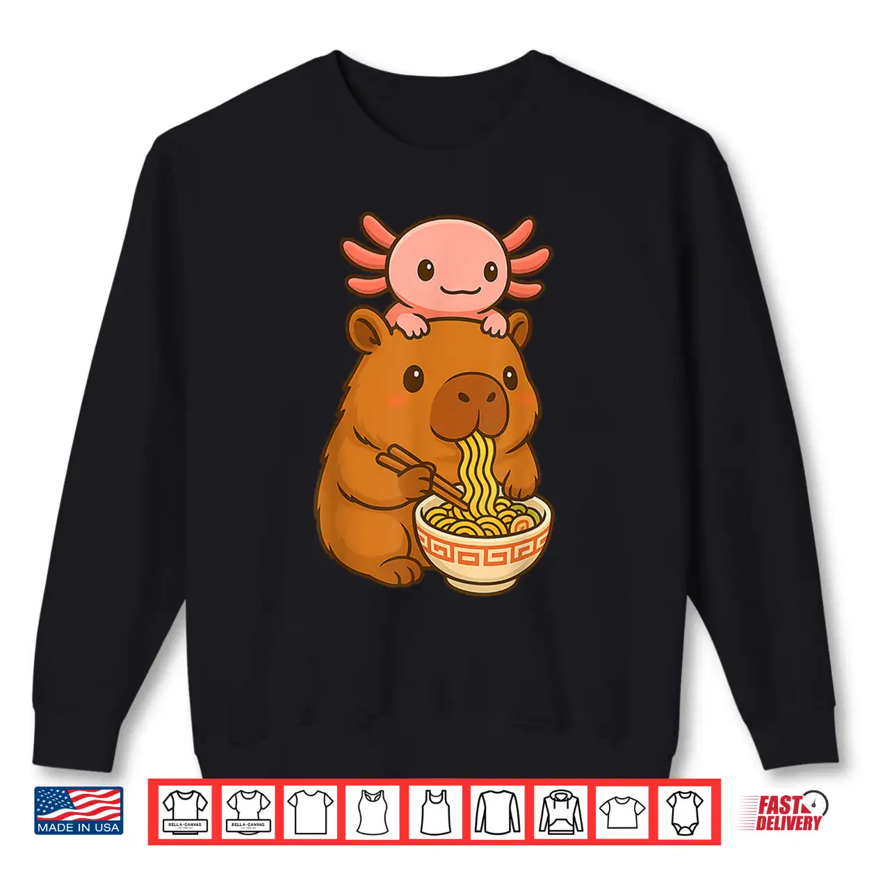 Capybara Anime Ramen Axolotl Funny Graphic Kawaii Capibara Shirt Capybara Anime Ramen Axolotl Funny Graphic Kawaii Capibara Shirt