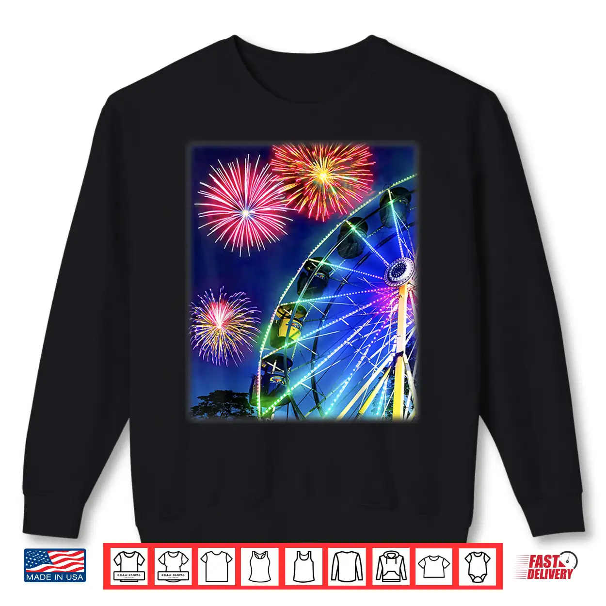 Carnival Ferris Wheel Fireworks Shirt Carnival Ferris Wheel Fireworks Shirt