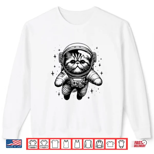 Sweatshirt Cat Dad Mom Space Astronaut Persian Shirt