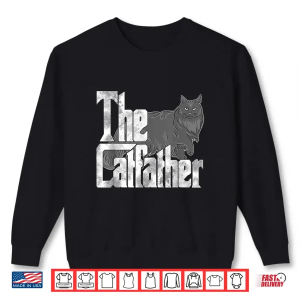 Sweatshirt Cat Dad The Catfather Maine Coon Cat Father Kitty Daddy Shirt for Men Women