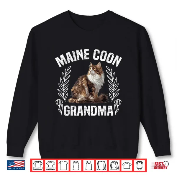 Sweatshirt Cat Granny PROUD MAINE COON GRANDMA Maine Coon Grandmother Shirt