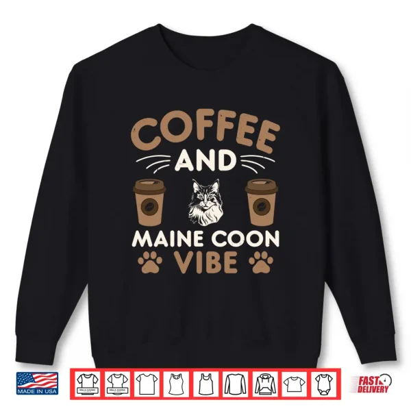 Sweatshirt Cat Owner Barista Motif Coffee Maine Coon Cat Shirt