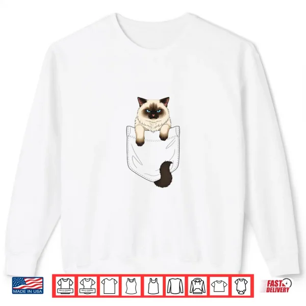Sweatshirt Cat Pocket Matching Cat and Owner Clothes Ragdoll Cute Cat Shirt